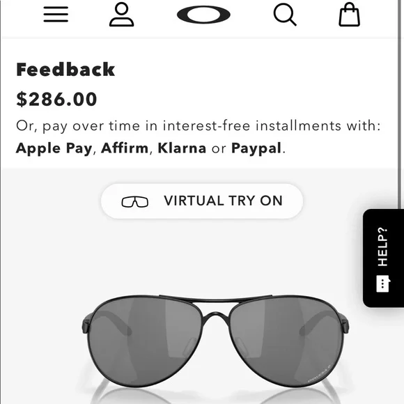 NWOT Oakley Feedback Prizm Sunglasses Black - Picture 1 of 10